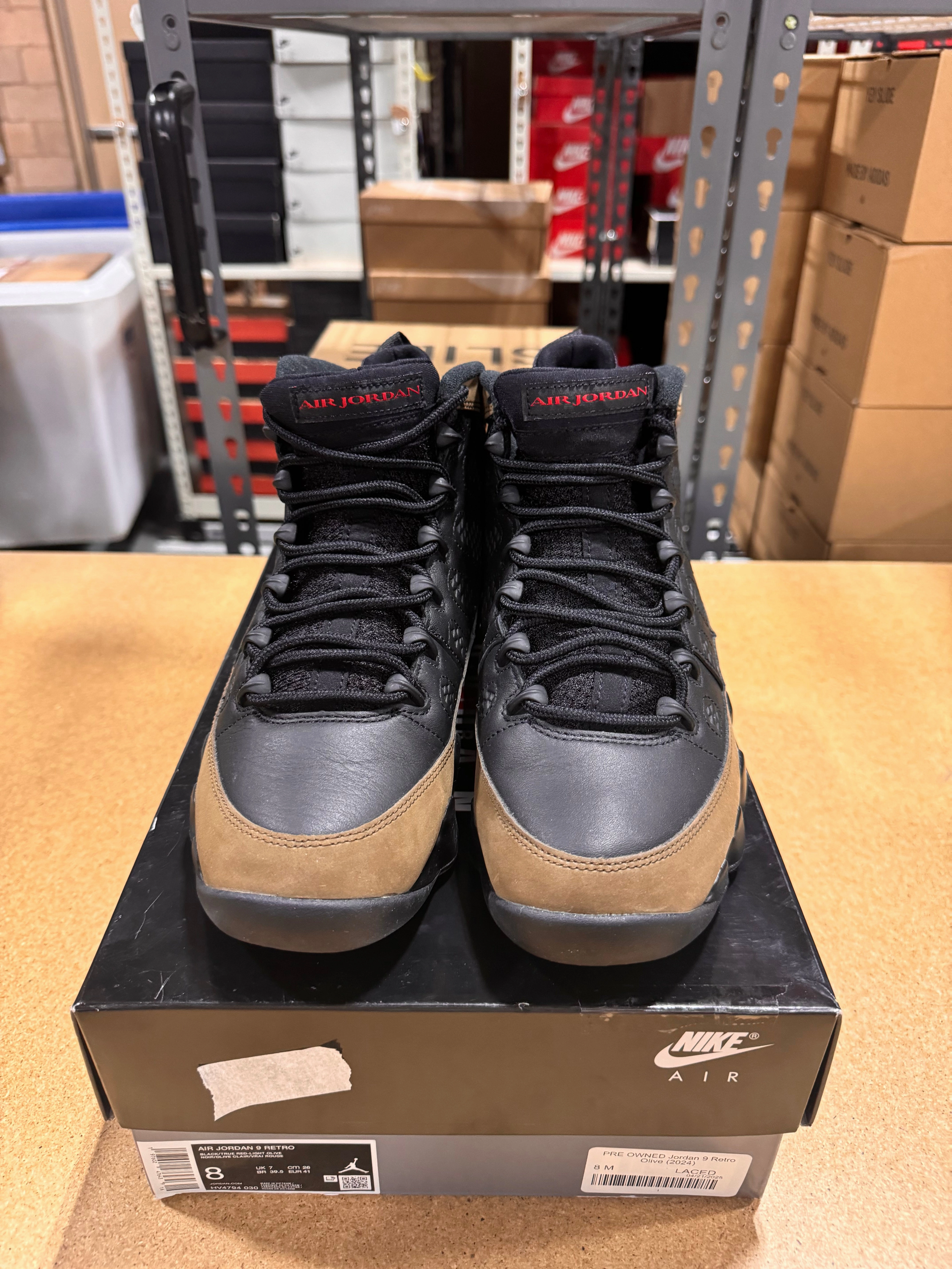 PRE OWNED Jordan 9 Retro Olive (2024)