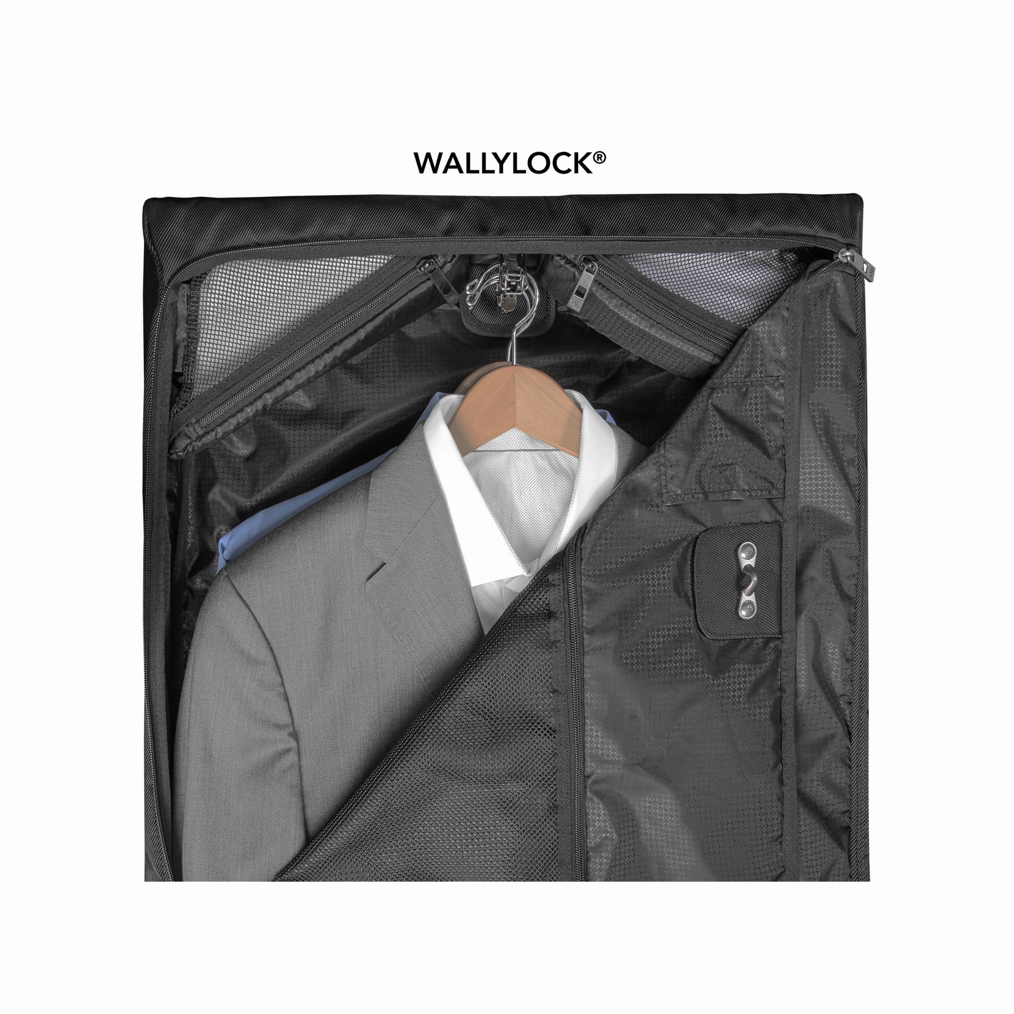 Premium Framed Travel Garment Bag with Shoulder Strap 45"