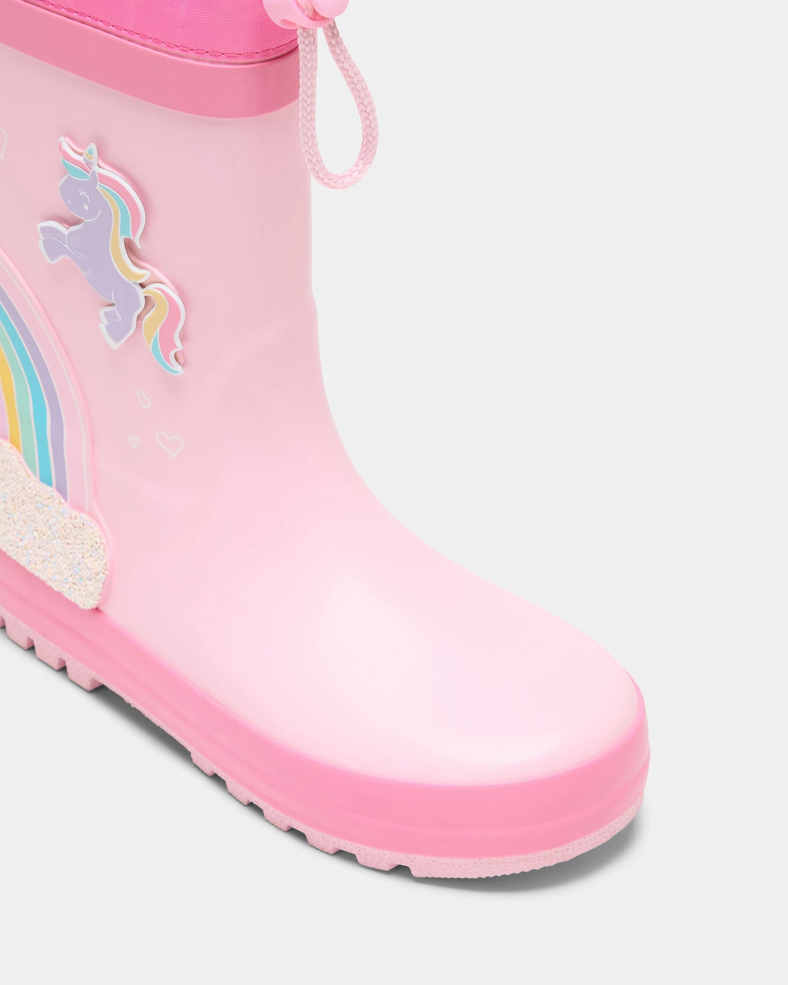 Rainbow Unicorn Gumboot Pink