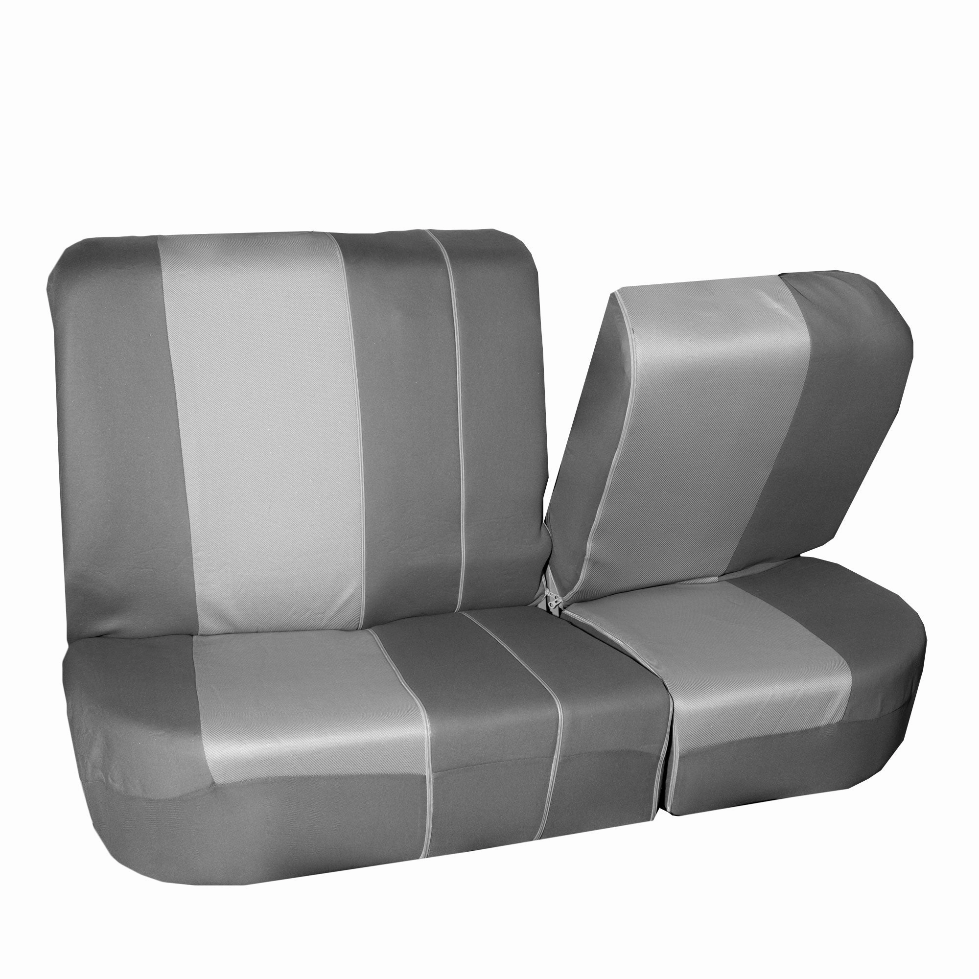 Supreme Twill Seat Covers - Rear Set Gray / Gray