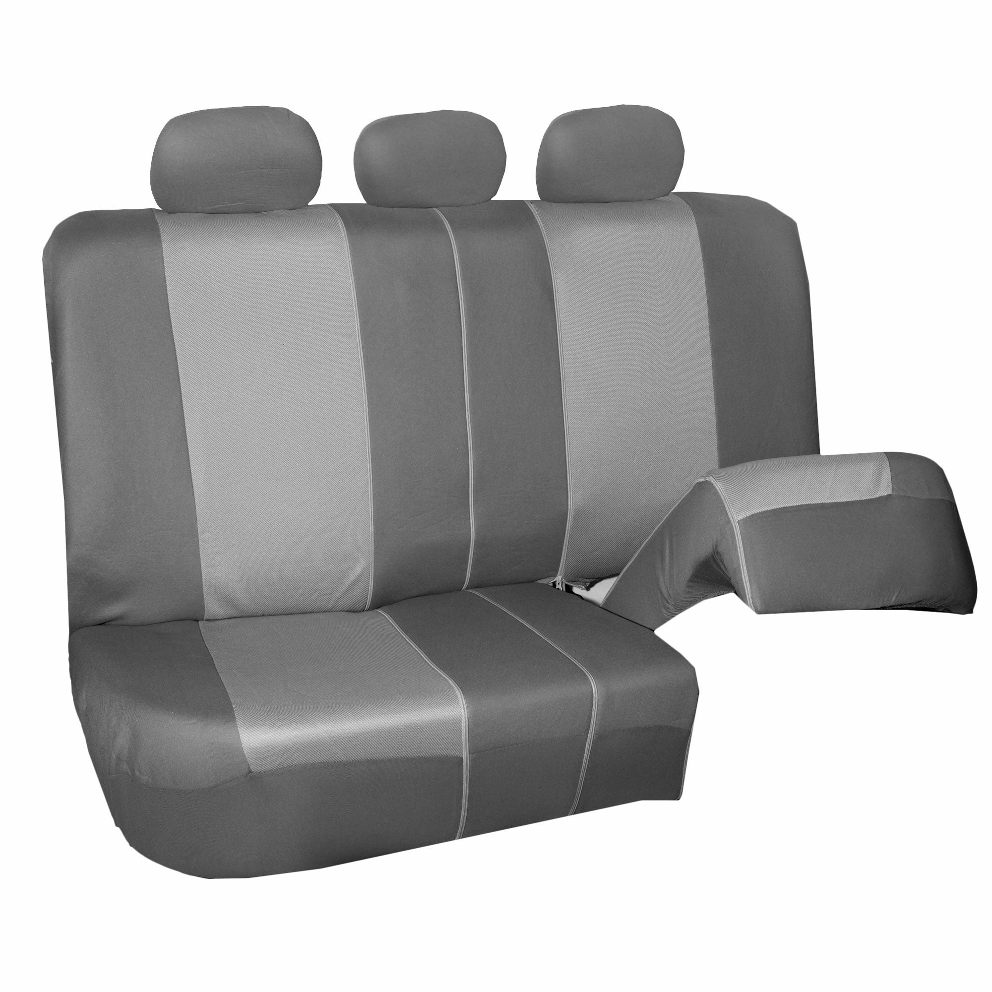 Supreme Twill Seat Covers - Rear Set Gray / Gray