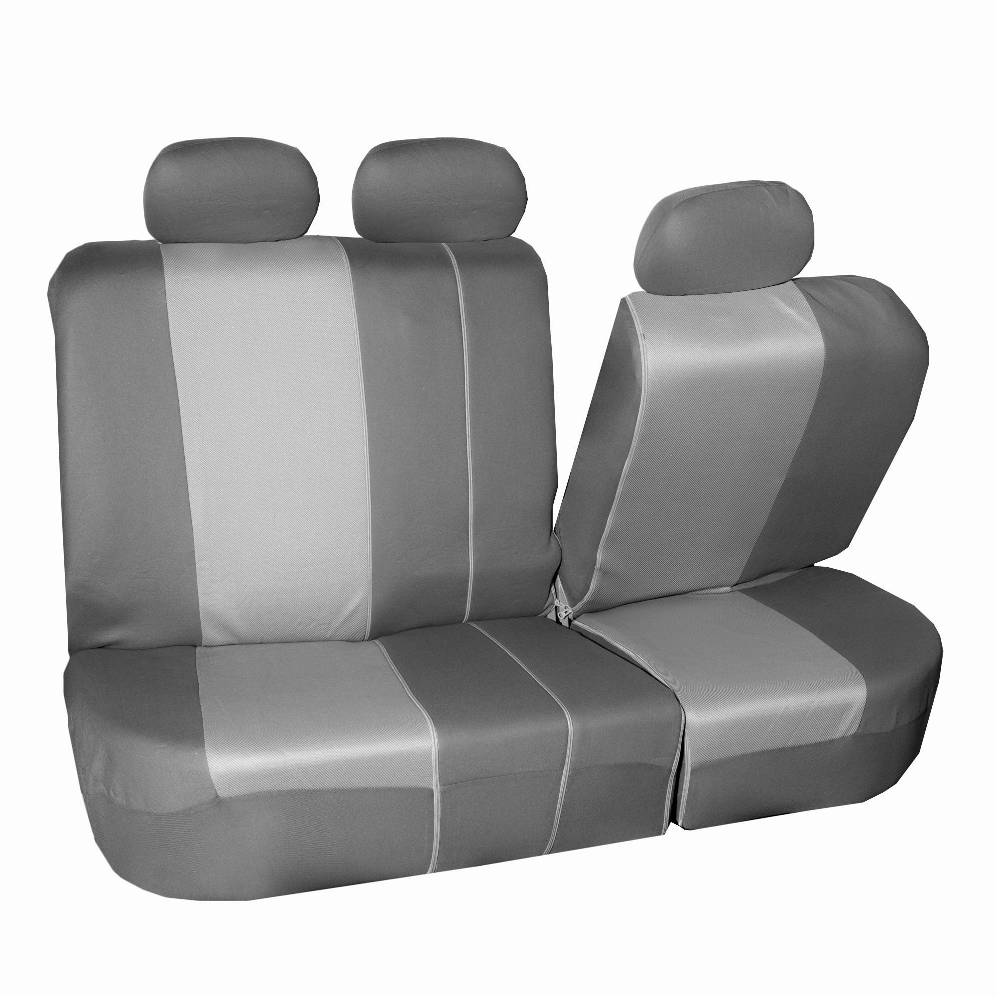 Supreme Twill Seat Covers - Rear Set Gray / Gray