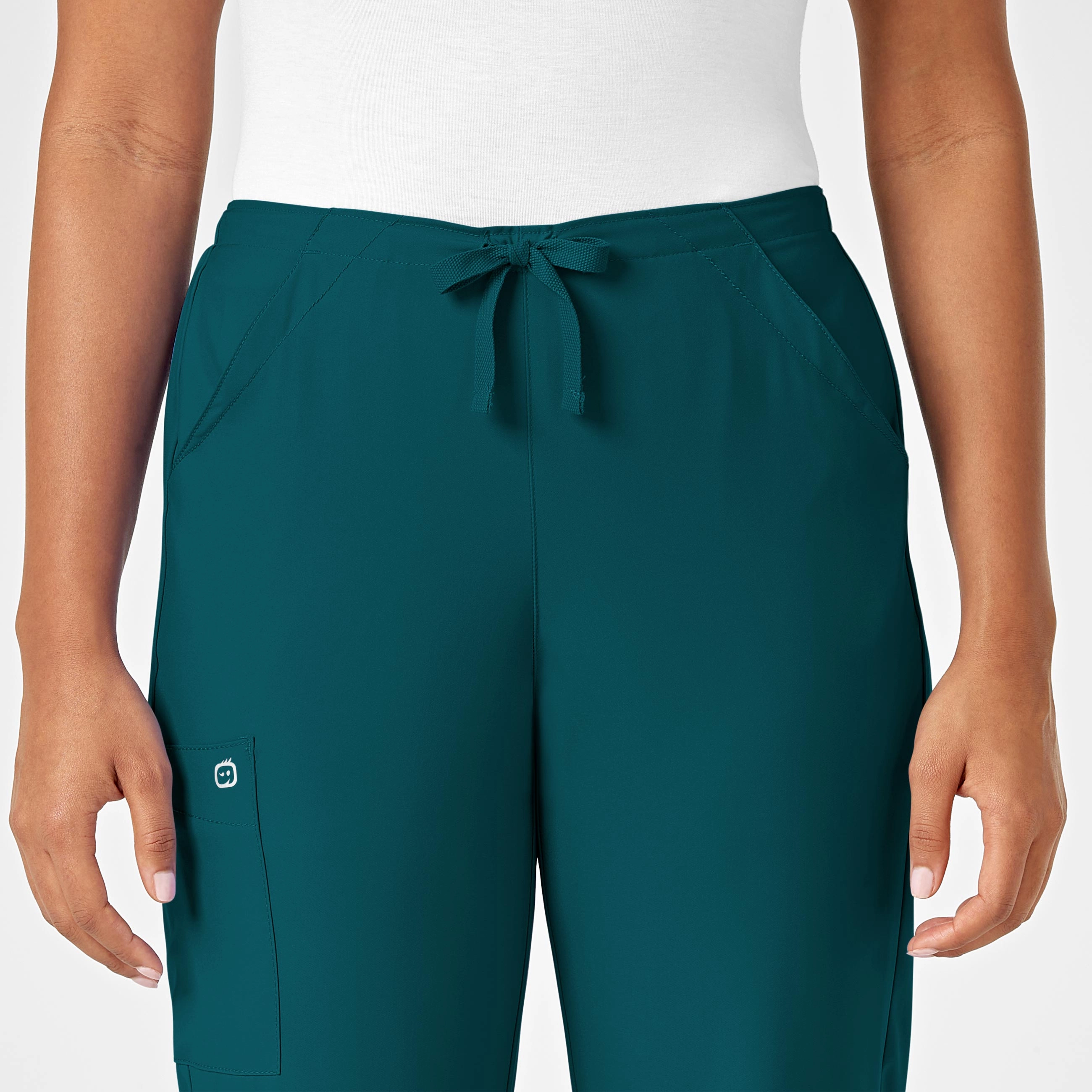 W123 Women's Drawstring Scrub Pant - Caribbean
