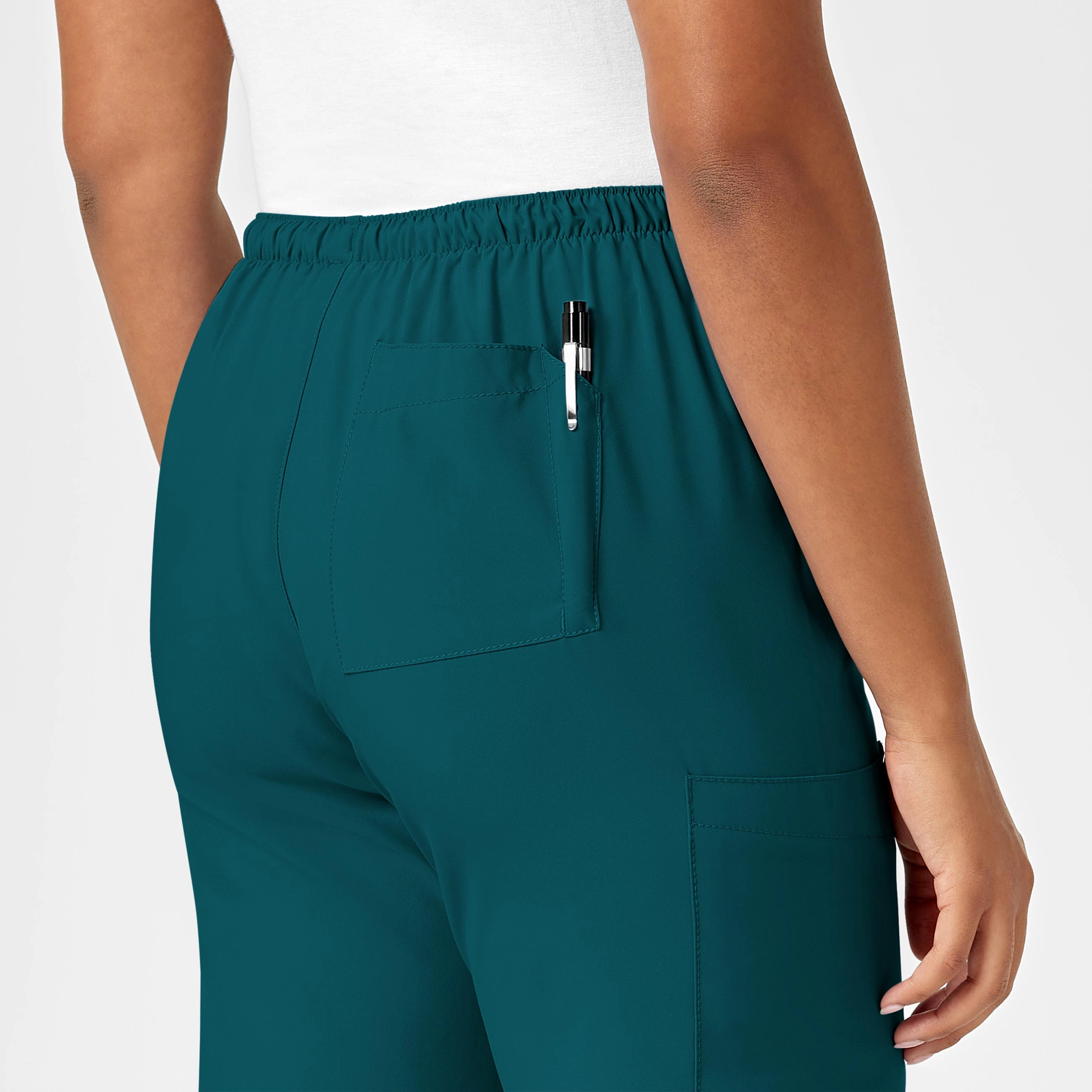W123 Women's Drawstring Scrub Pant - Caribbean