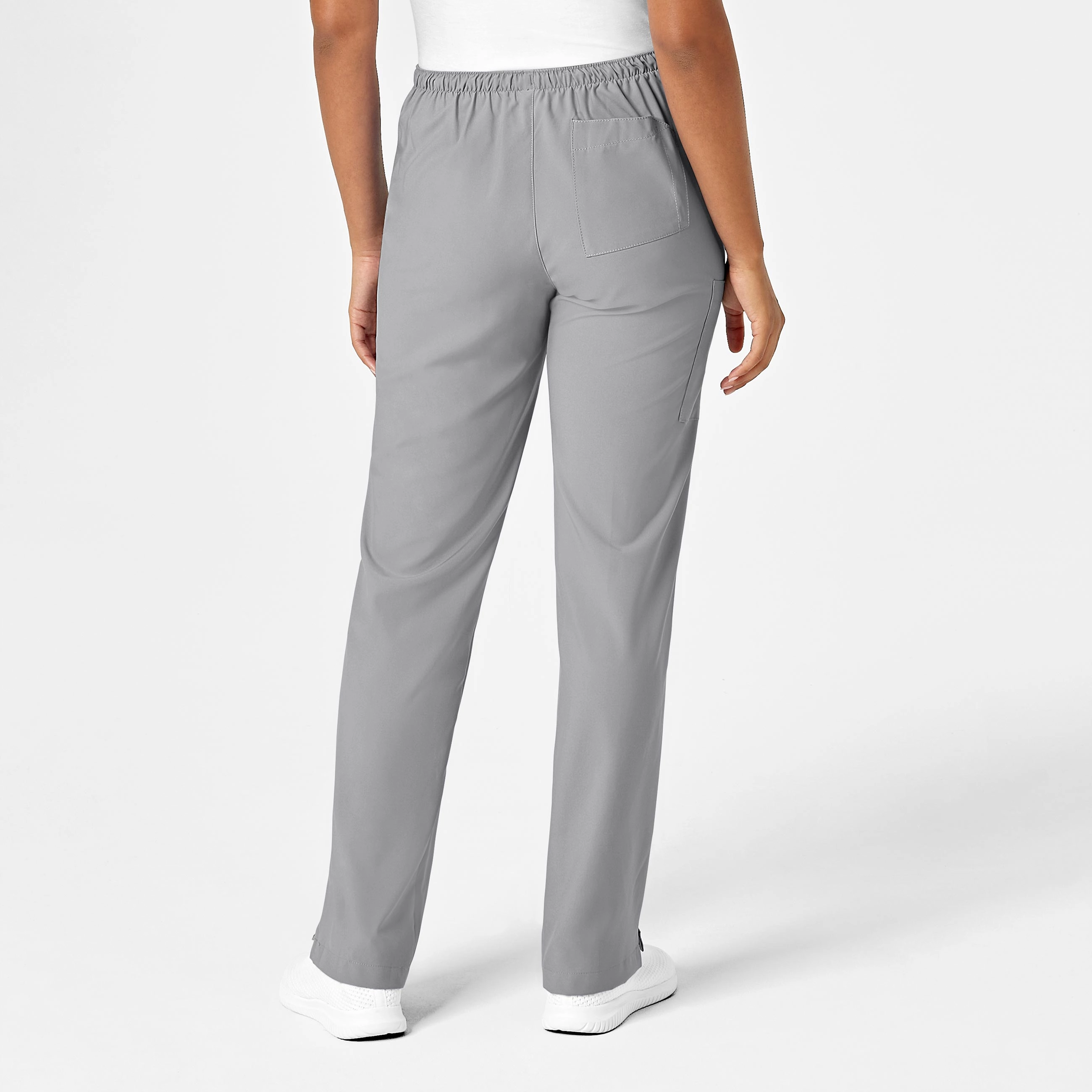W123 Women's Drawstring Scrub Pant - Grey